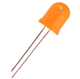 10mm Dioda Pomarańczowa, LED Orange Clear, PL, 24h