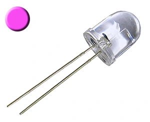 10mm Dioda Różowa! Pink LED! Clear, PL, 24h