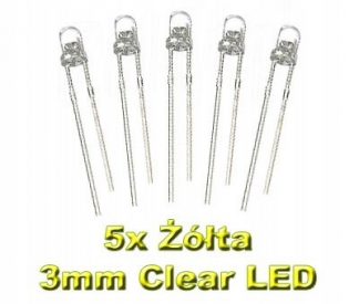 Komplet: 5 szt. Dioda Pomarańczowa 5xLED 3mm, 24h