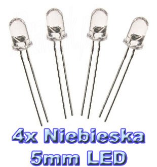 Komplet: 4 szt. Dioda Zielona 4x LED 5mm, 24h (Kopia)