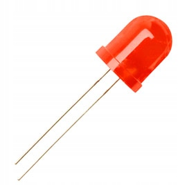 10mm Dioda Czerwona, LED Red, Arduino, 24h, PL