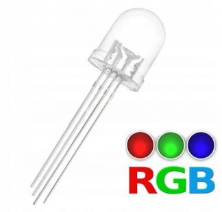 10mm RGB Clear LED Wspólna Katoda Przeźroczysta