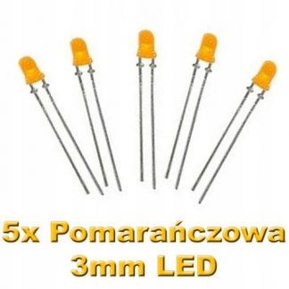 Komplet: 5 szt. Dioda Pomarańczowa 5xLED 3mm, 24h