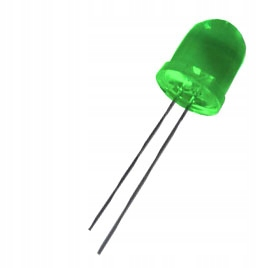 10mm Dioda Zielona, LED Green, Arduino, 24h, PL